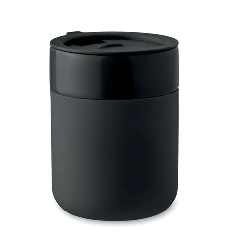 Pahar ceramic QERAM — culoarea Negru, față