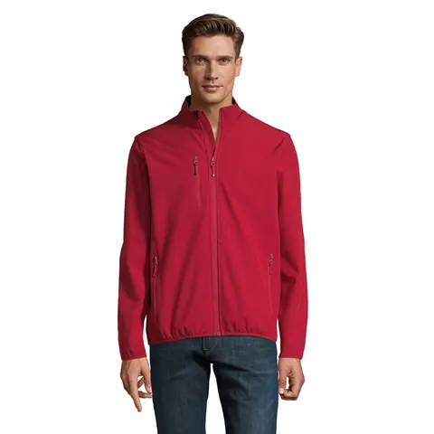 Jachetă softshell bărbați RADIAN — culoarea Roșu piper, față