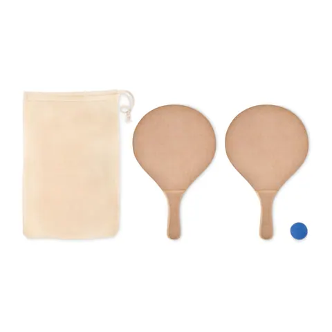 Set tenis de plajă RAQUET — culoarea Lemn, față