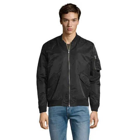 Jachetă unisex REBEL — culoarea Negru, față