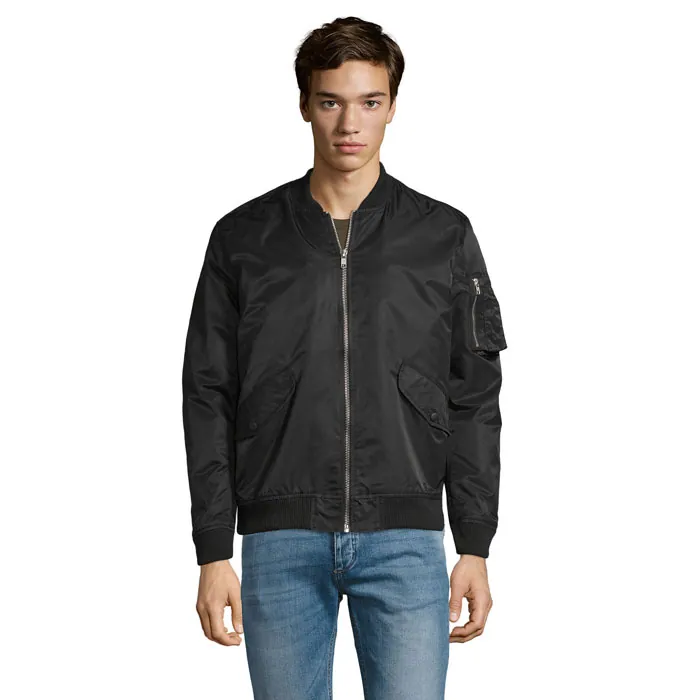 Jachetă unisex REBEL — culoarea Negru, față