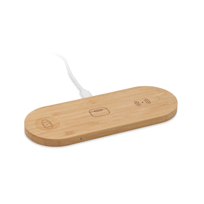 Încărcător multifuncțional RECPAD — culoarea Lemn, față