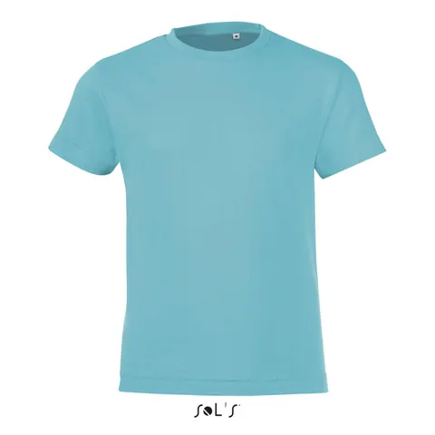 Tricou copii REGENT FIT — culoarea Albastru atol, față