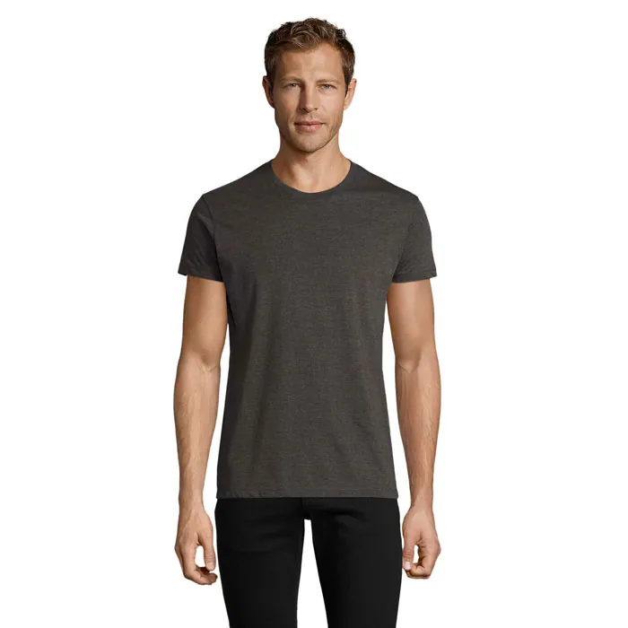 Tricou bărbați REGENT FIT — culoarea Antracit melanj, față