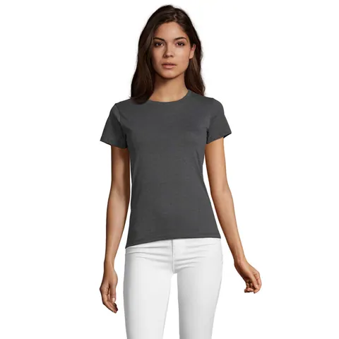Tricou REGENT FIT — culoarea Antracit melanj, față