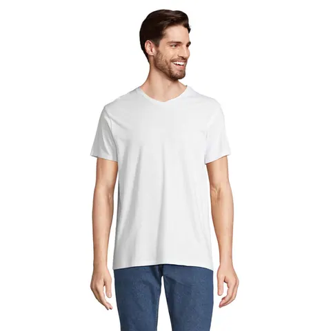 Tricou unisex REGENT V — culoarea Alb, față