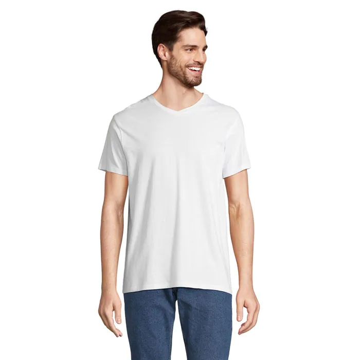 Tricou unisex REGENT V — culoarea Alb, față
