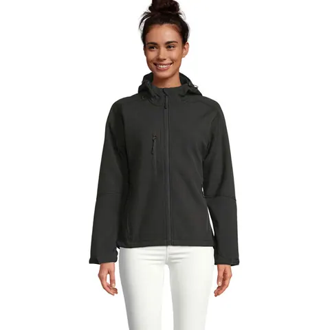Jachetă softshell damă REPLAY — culoarea Negru, față