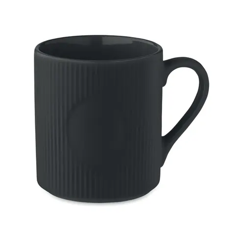 Cană ceramică RIBMUG — culoarea Negru, față