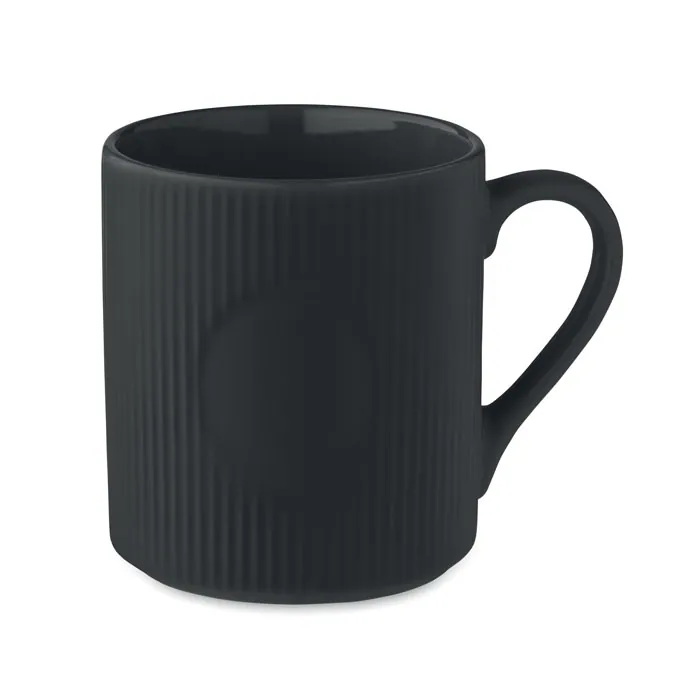 Cană ceramică RIBMUG — culoarea Negru, față