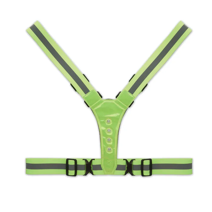Centură reflectorizantă ROUNDVISIBLE — culoarea Verde neon, față
