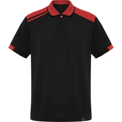 Tricou polo unisex Samurai — culoarea Negru / Roșu, imagine produs