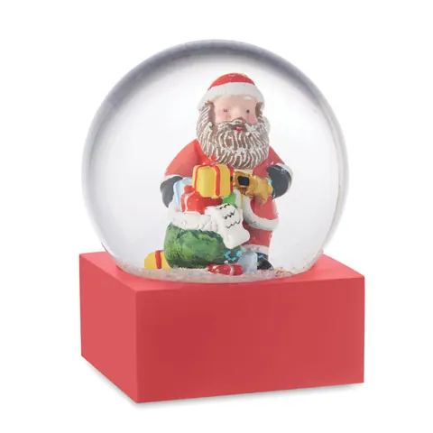 Ornament fulg de zăpadă din sticlă SANTISIMO — culoarea Roșu, față