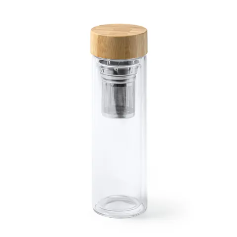 Sticlă de apă din sticlă Saoko — culoarea Transparent, imagine produs
