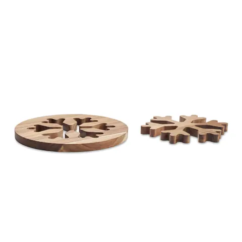Set de suporturi SCAGLIA — culoarea Lemn, față