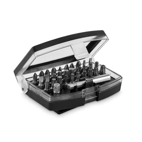 Set biți șurubelniță SCREY — culoarea Negru, față