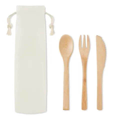 Set de tacâmuri SETBOO — culoarea Bej, față