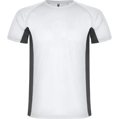 Tricou sport bărbați Shanghai — culoarea Alb / Plumb închis, imagine produs