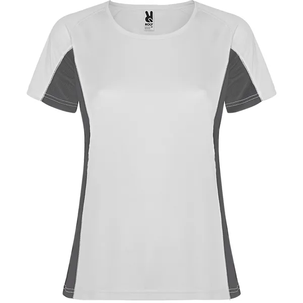 Tricou sport damă Shanghai — culoarea Alb / Plumb închis, imagine produs
