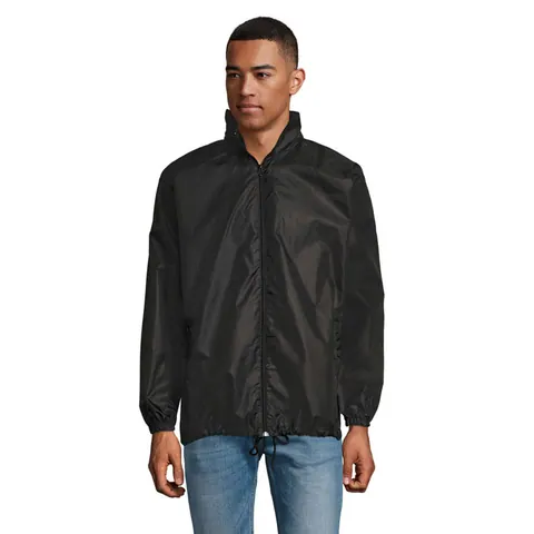 Jachetă de vânt unisex SHIFT — culoarea Negru, față