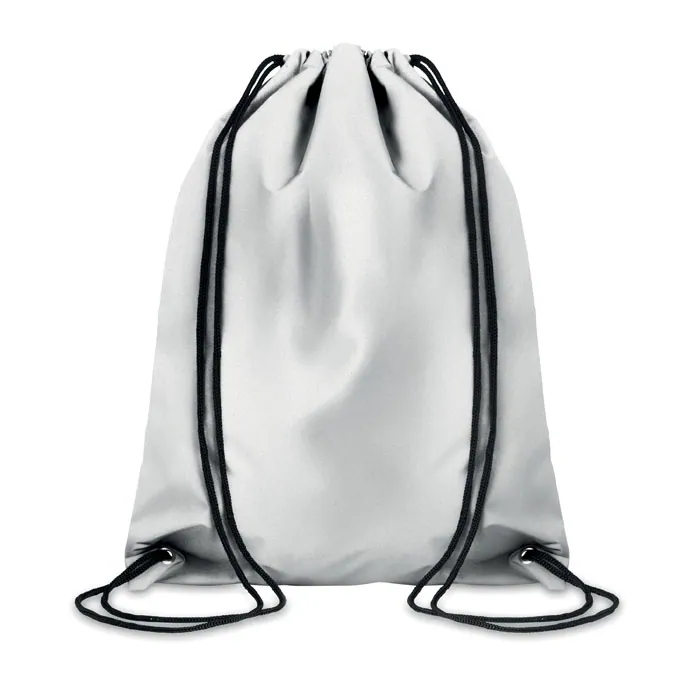 Rucsac cu șnur SHOOP REFLECTIVE — culoarea Argintiu, față