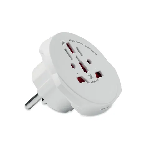 Adaptor de călătorie SKROSS — culoarea Alb, față