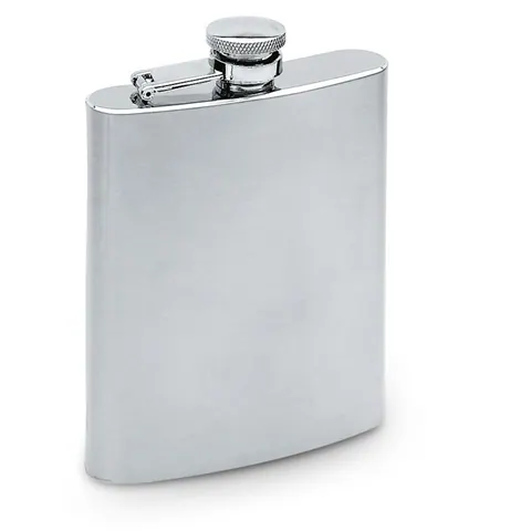 Plosca SLIMMY FLASK — culoarea Argint mat, față