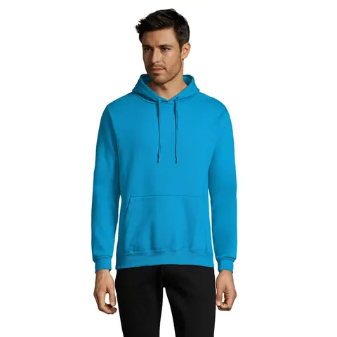 Hanorac cu glugă unisex SNAKE — culoarea Aqua, față