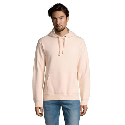 Hanorac cu glugă unisex SPENCER — culoarea Roz cremos, față