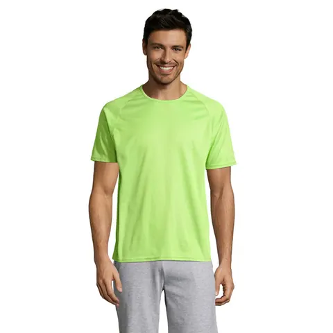 Tricou unisex SPORTY — culoarea Verde măr, față