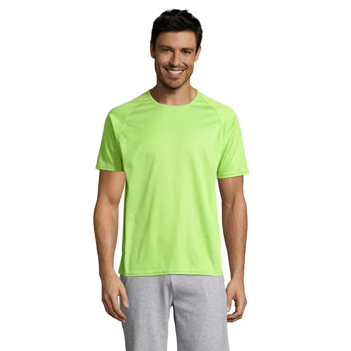Tricou unisex SPORTY — culoarea Verde măr, față