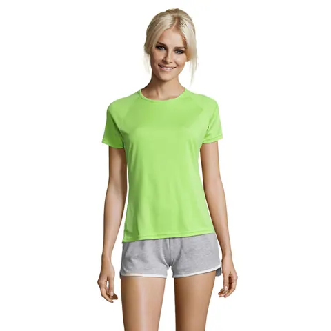 Tricou damă SPORTY — culoarea Verde măr, față