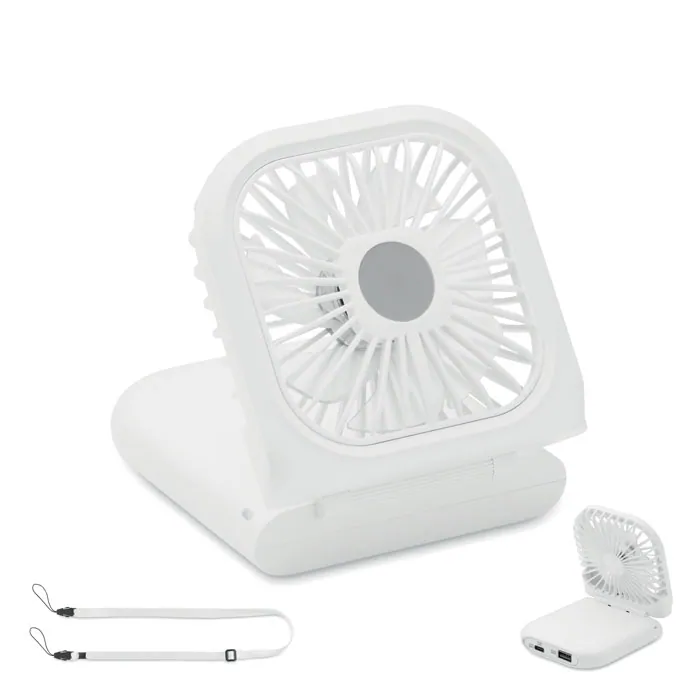 Ventilator portabil pliabil/ STANDFAN — culoarea Alb, față