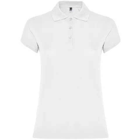 Tricou polo damă Star — culoarea Alb, imagine produs