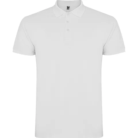Tricou polo bărbați Star — culoarea Alb, imagine produs