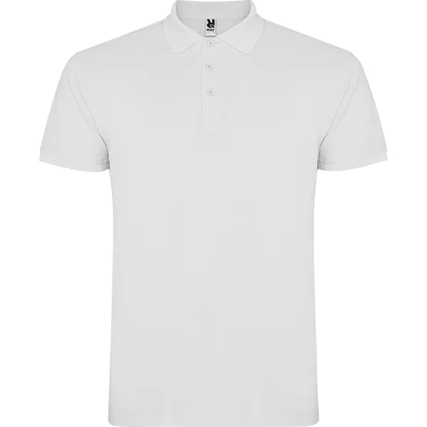 Tricou polo bărbați Star — culoarea Alb, imagine produs