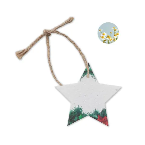 Ornament de Crăciun STARSEED — culoarea Alb, față