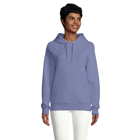 Hanorac cu fermoar unisex STELLAR — culoarea Albastru, față