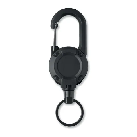 Suport retractabil ecuson STIBA — culoarea Negru, față