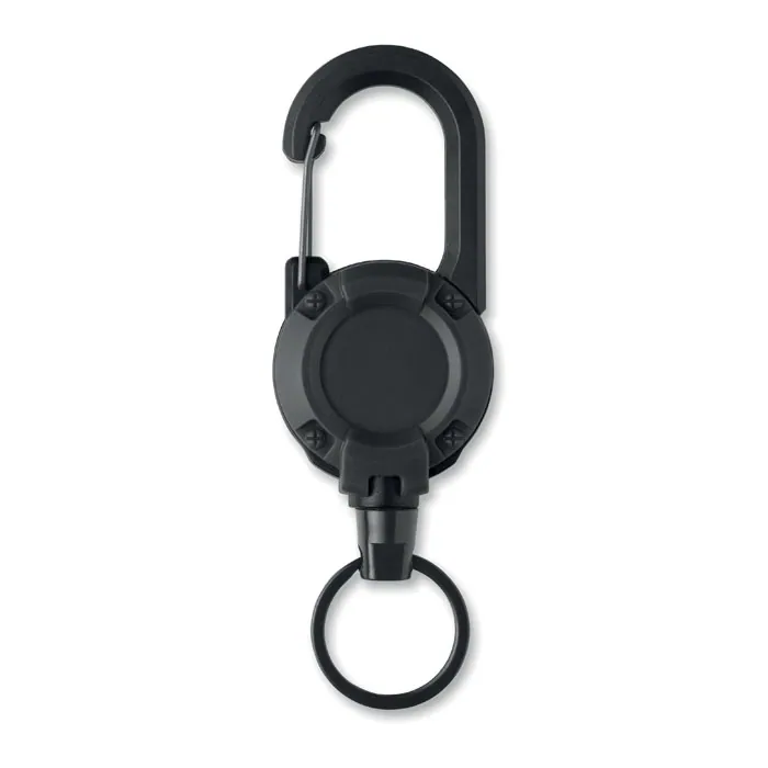 Suport retractabil ecuson STIBA — culoarea Negru, față
