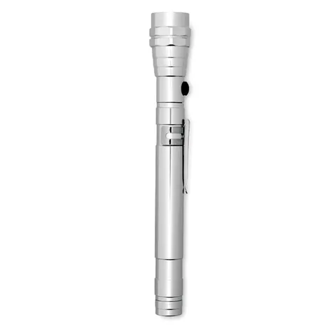 Lanternă STRECH-TORCH — culoarea Argintiu, față