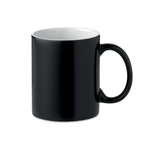 Cană ceramică SUBLIDARK — culoarea Negru, față
