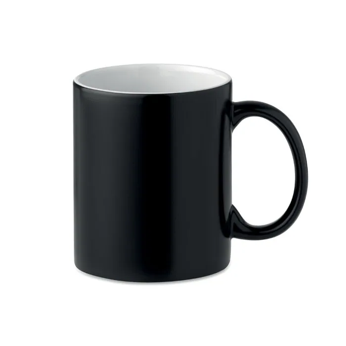 Cană ceramică SUBLIDARK — culoarea Negru, față