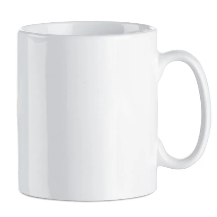Cană ceramică SUBLIM — culoarea Alb, față