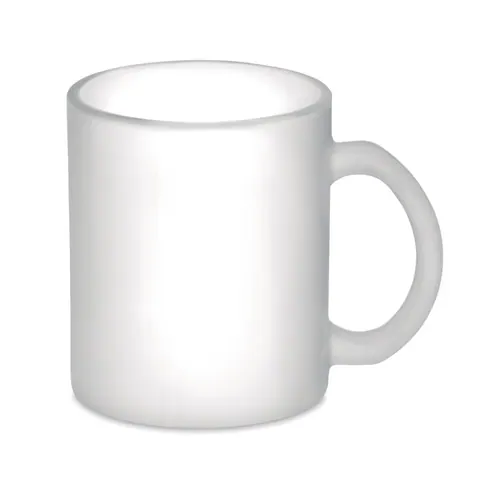 Pahar SUBLIMATT — culoarea Alb transparent, față