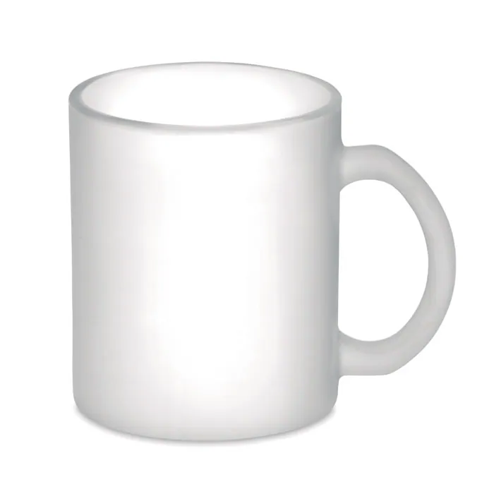 Pahar SUBLIMATT — culoarea Alb transparent, față