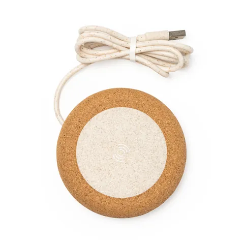 Încărcător wireless Sulac — culoarea Natural, imagine produs