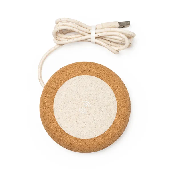 Încărcător wireless Sulac — culoarea Natural, imagine produs