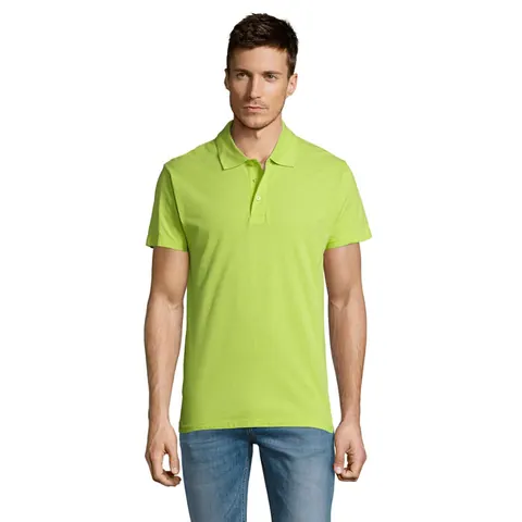 Tricou polo bărbați SUMMER II — culoarea Verde măr, față