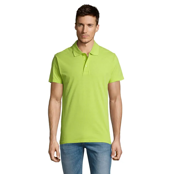 Tricou polo bărbați SUMMER II — culoarea Verde măr, față